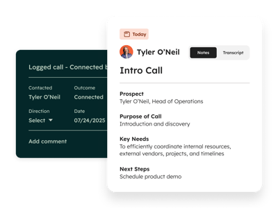 Sales Hub - Calling Notetaker Sales Hub - Calling Notetaker